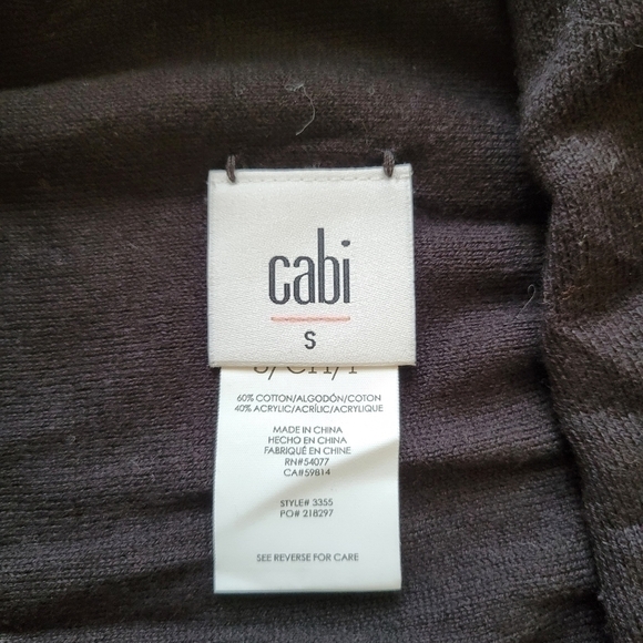 Cabi Black Open Front Cardigan Sweater Small - Picture 3 of 4